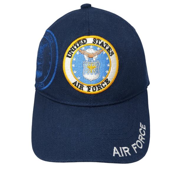 United States Air Force Strapback Hat Blue One Size Adjustable Outdoor - Picture 1 of 9